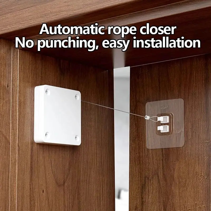 Silent Auto Door Closer – No Drill Easy Install